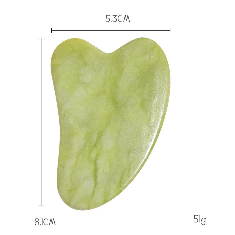 Planche de massage Gua Sha en jade Green Phoenix pour soins du visage