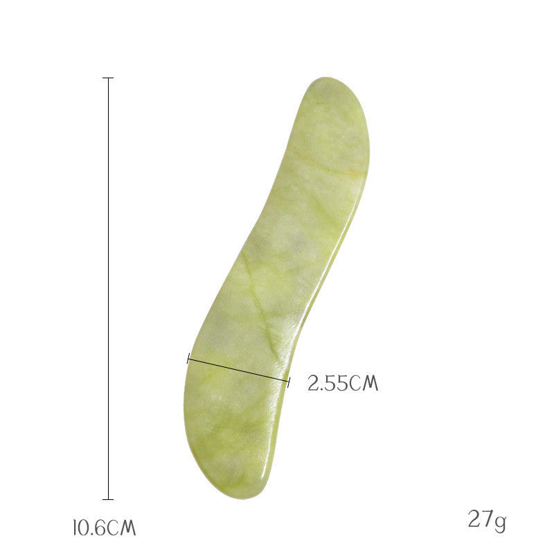 Planche de massage Gua Sha en jade Green Phoenix pour soins du visage