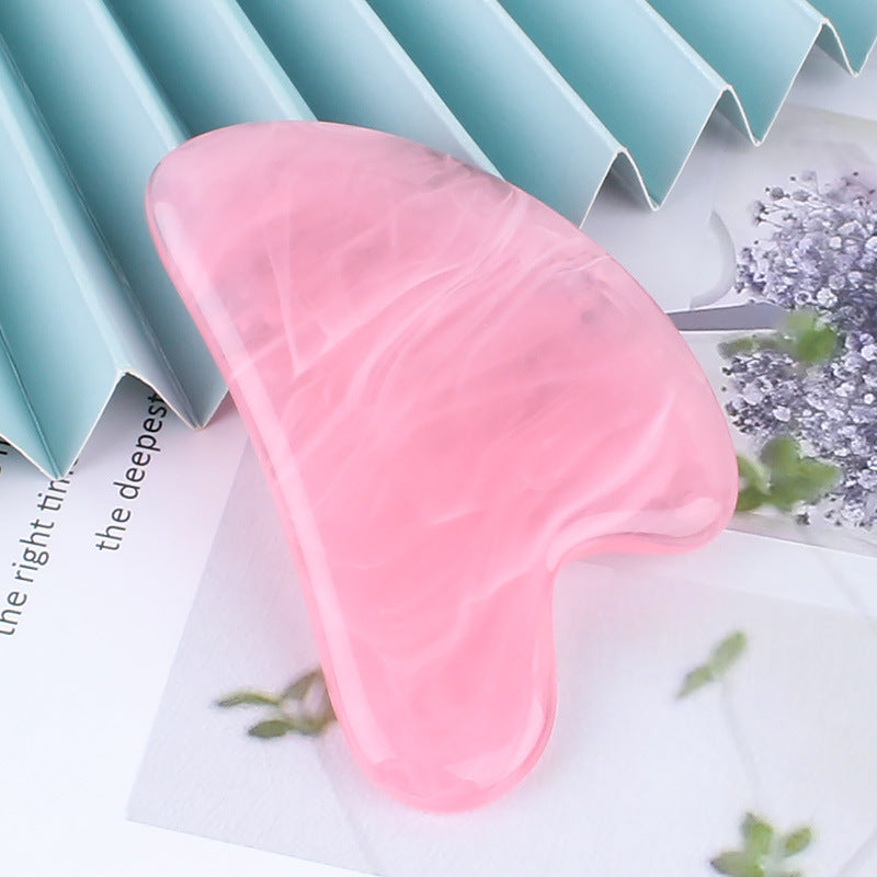 Planche de massage Gua Sha en jade Green Phoenix pour soins du visage